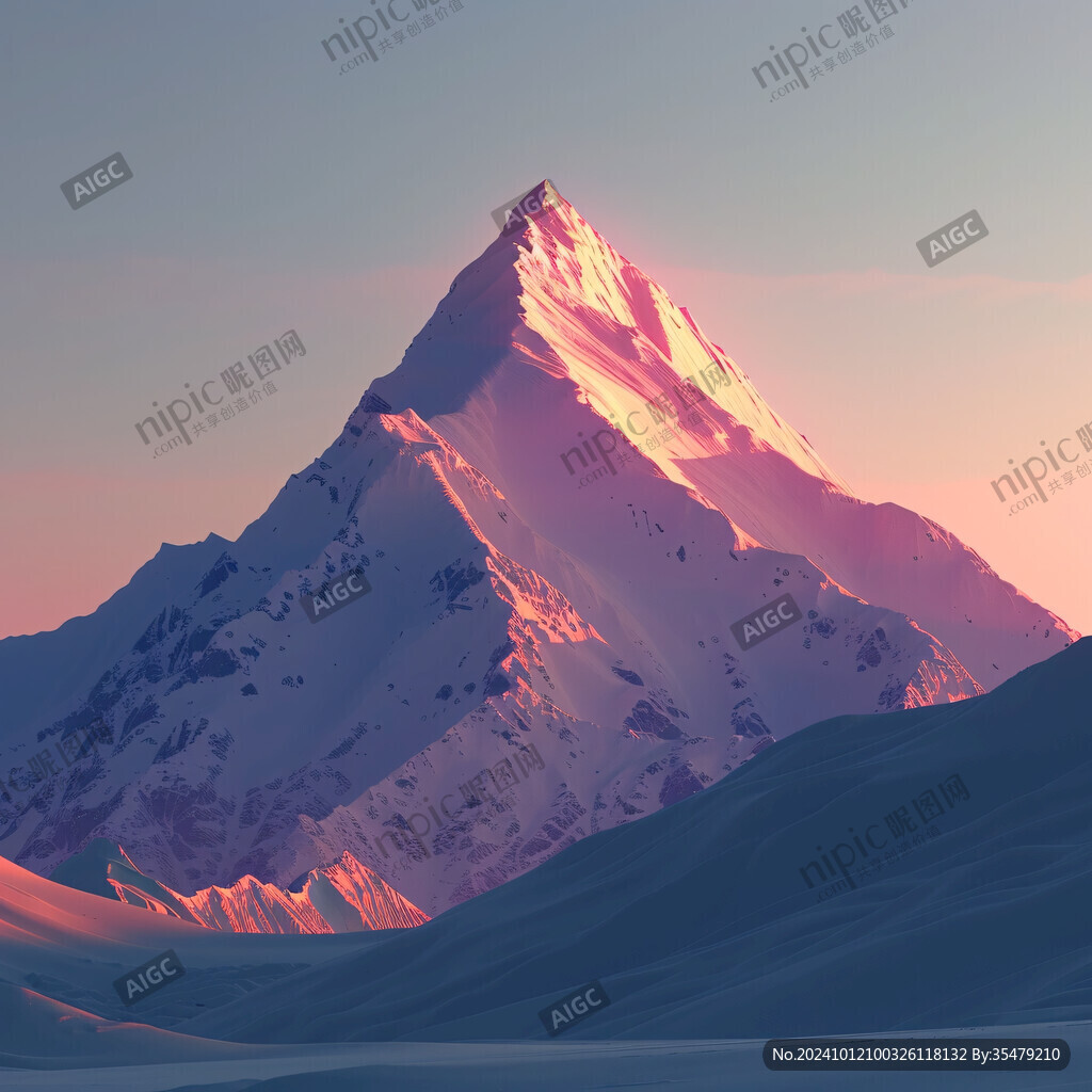 珠穆拉玛峰插画