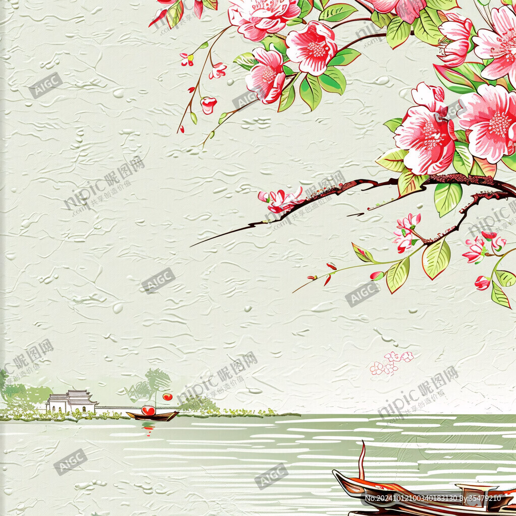 桃花壁纸壁画