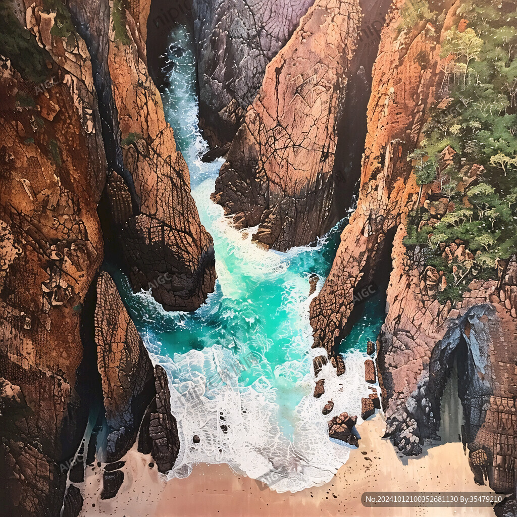 峡谷立体画
