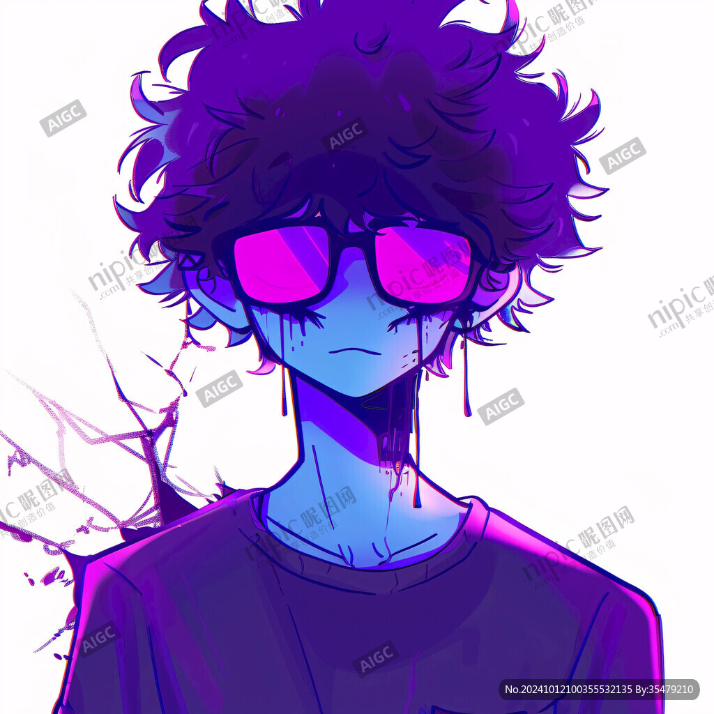 墨镜人物插画