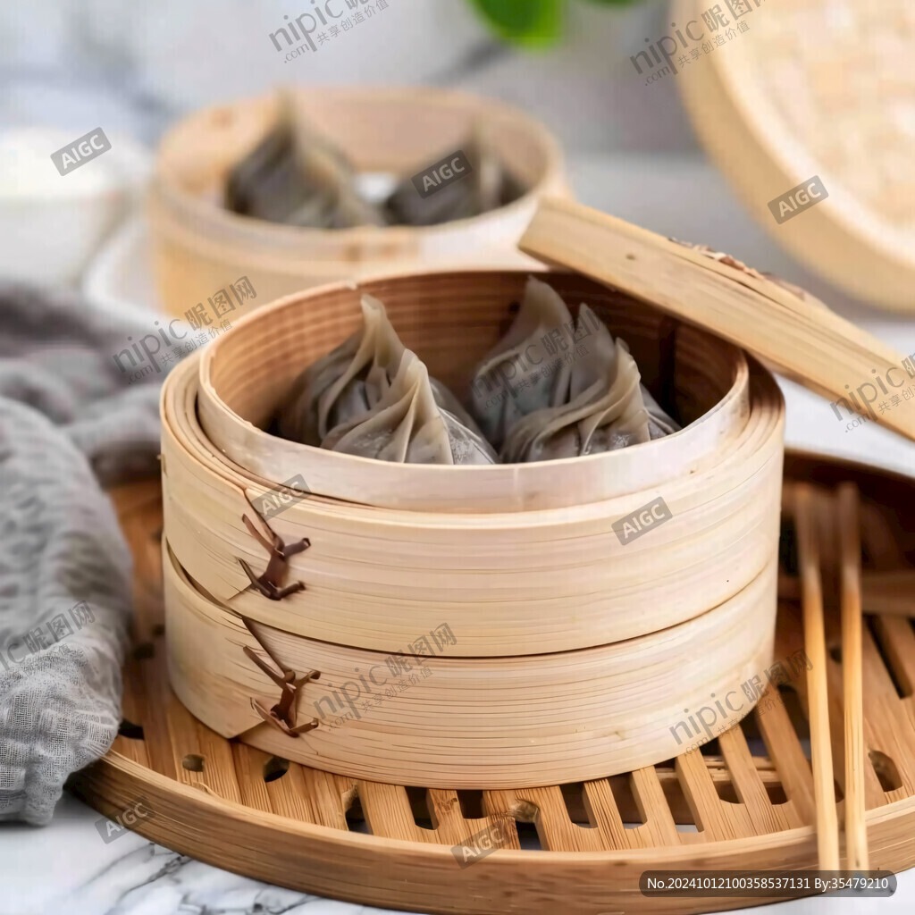 包子美食蒸笼