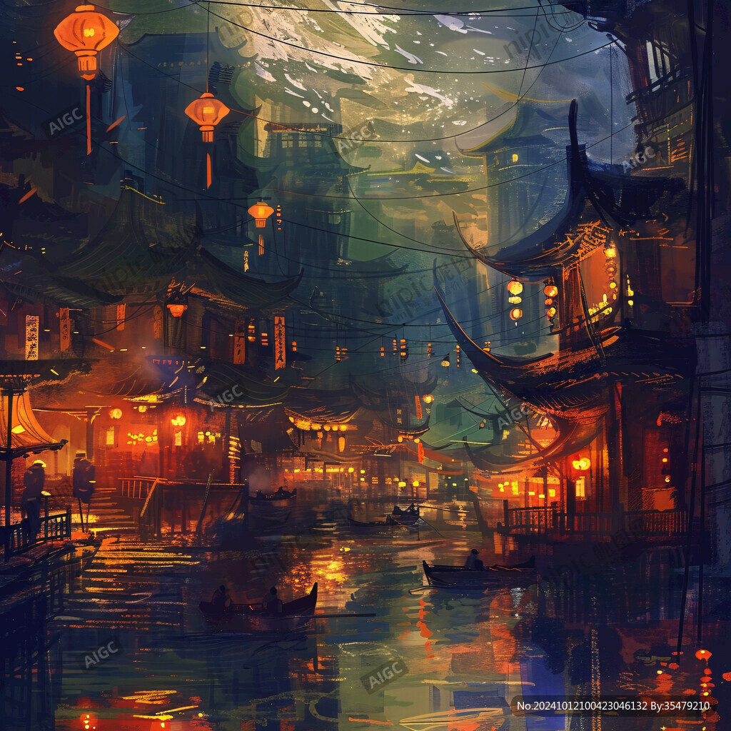 插画江南