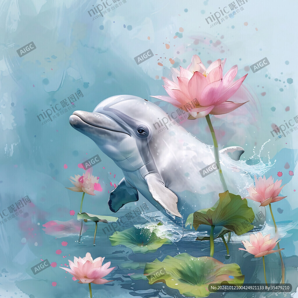 海豚立体画设计
