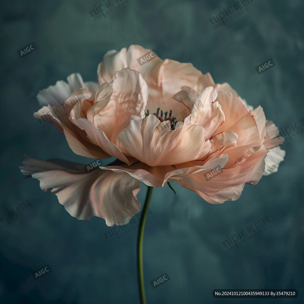 花卉花朵倒影效果