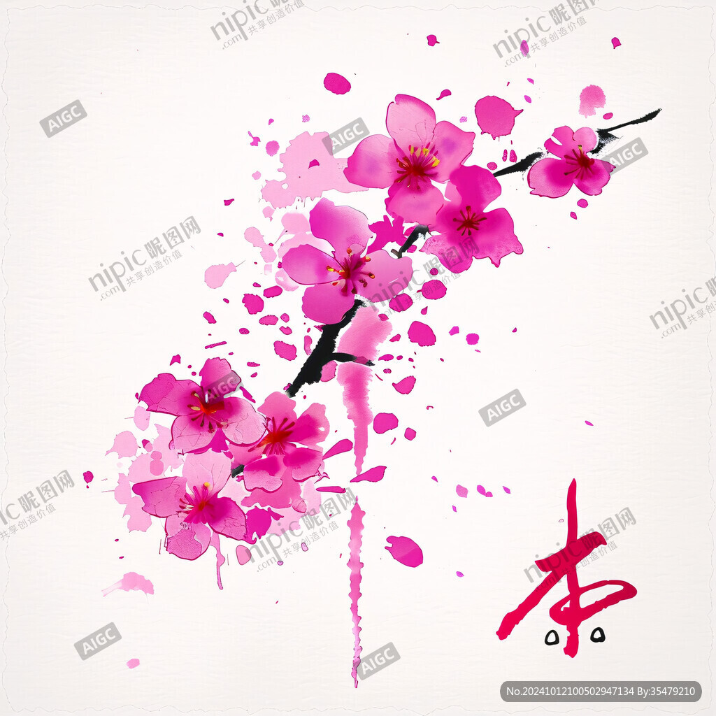桃花桃枝桃树