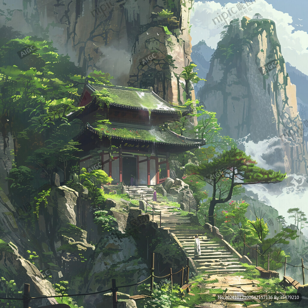 武当山插画