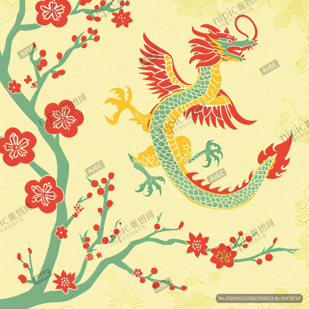 龙年插画元素