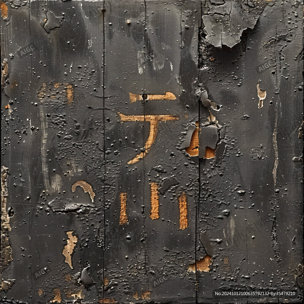 生锈的标识标牌刻字