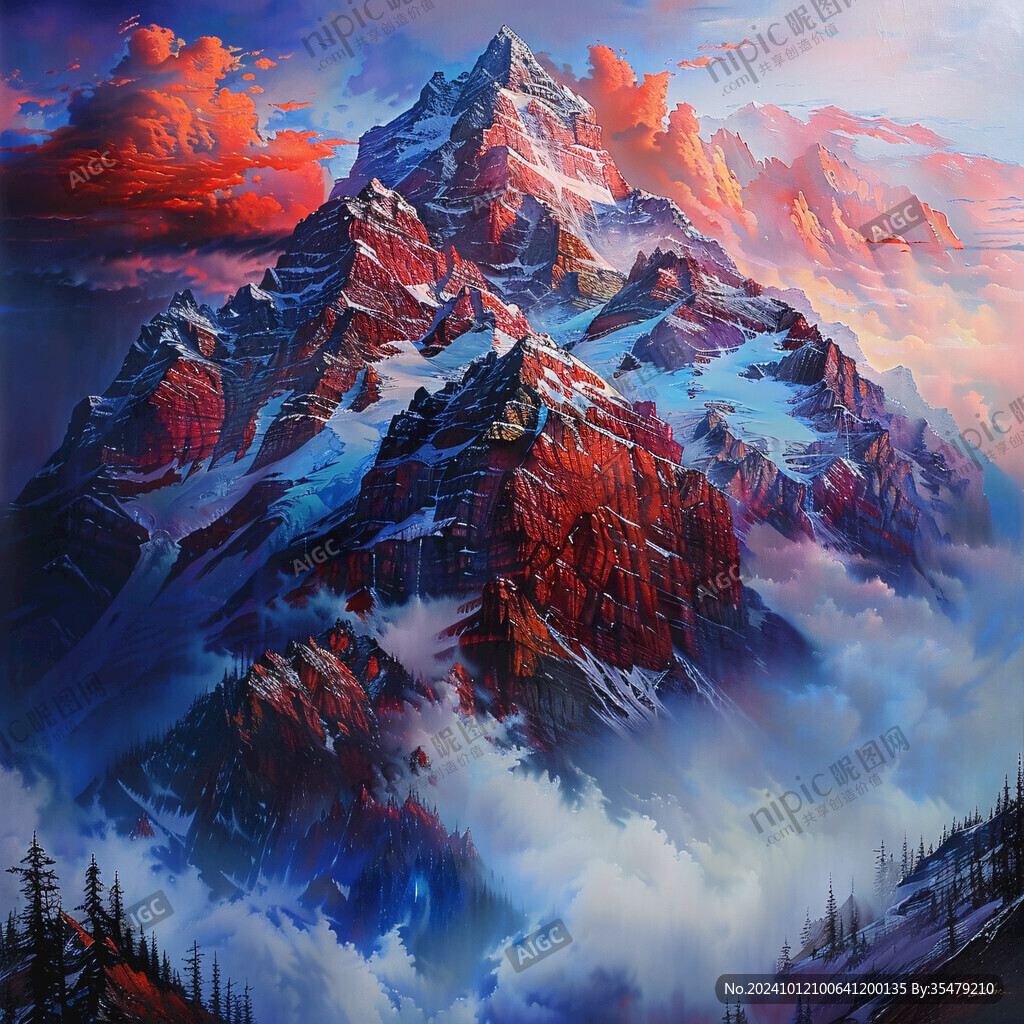 雪山原画