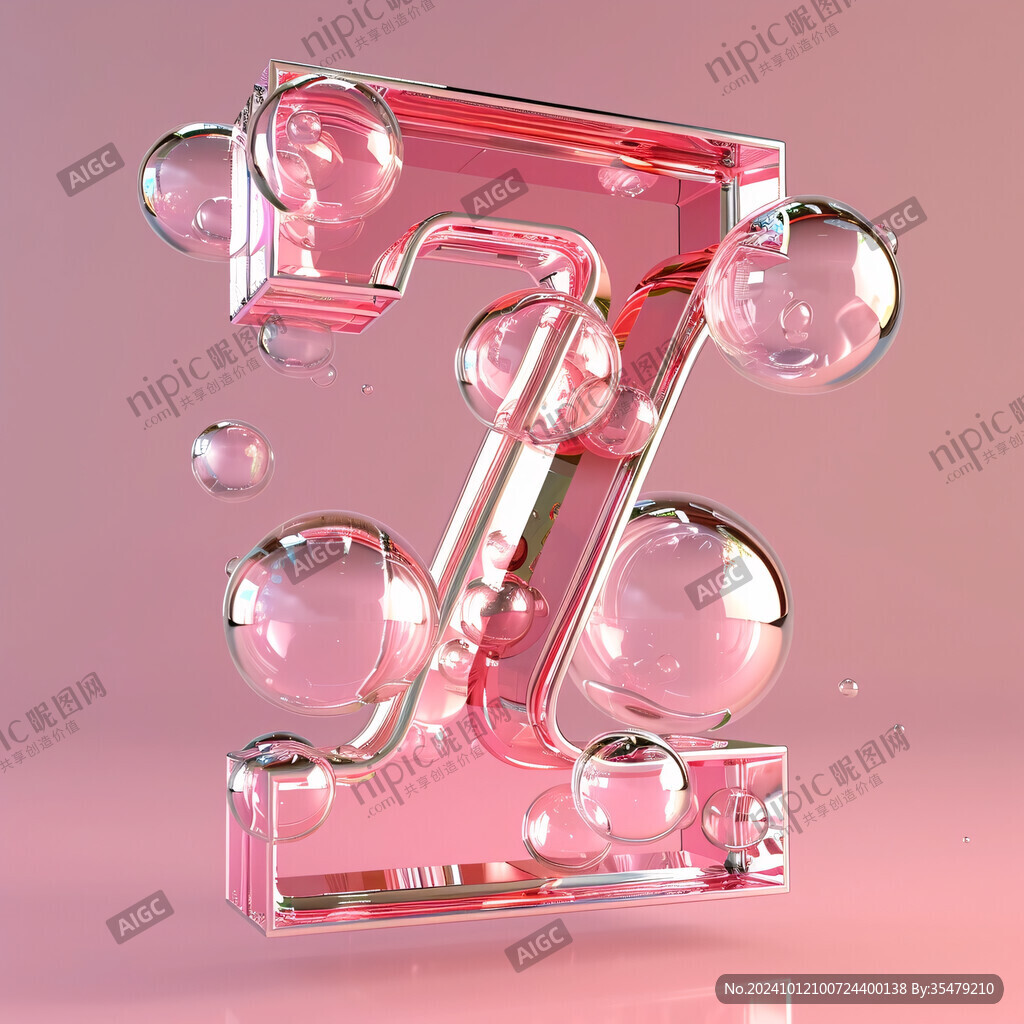 三维玻璃字体