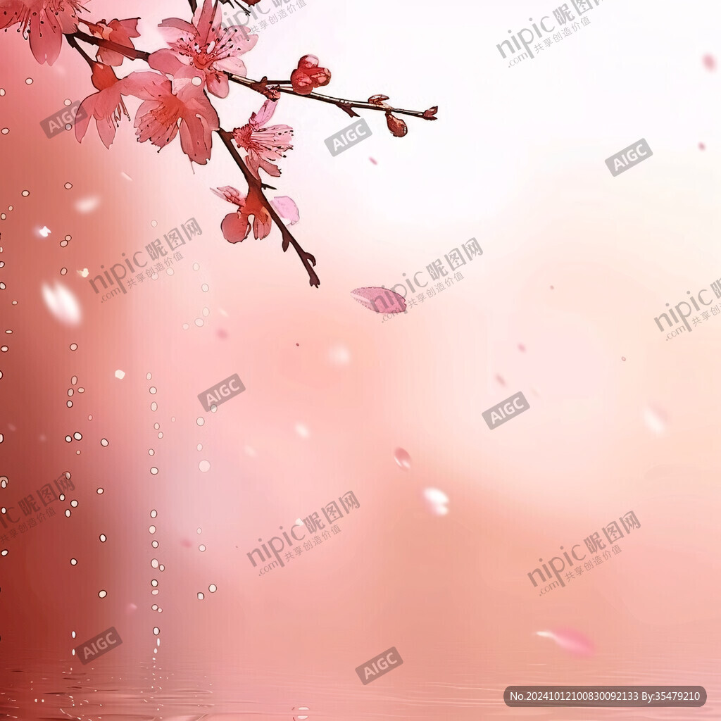 桃花主题背景画面素材