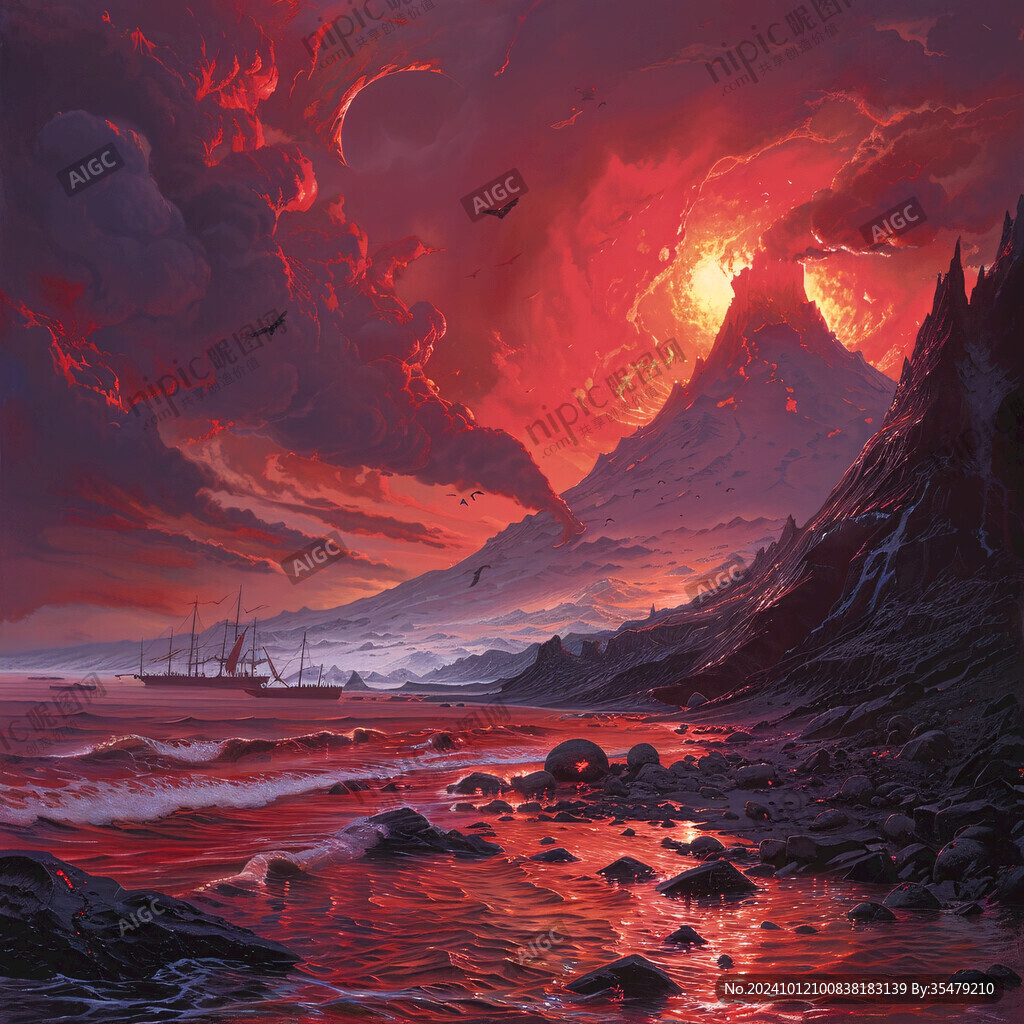 外星球幻想场景插画