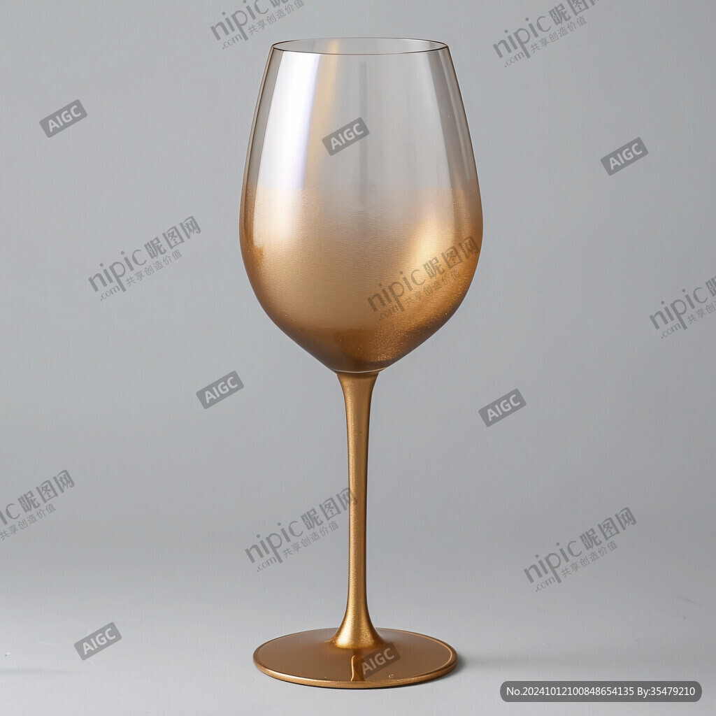 金色酒杯红酒杯