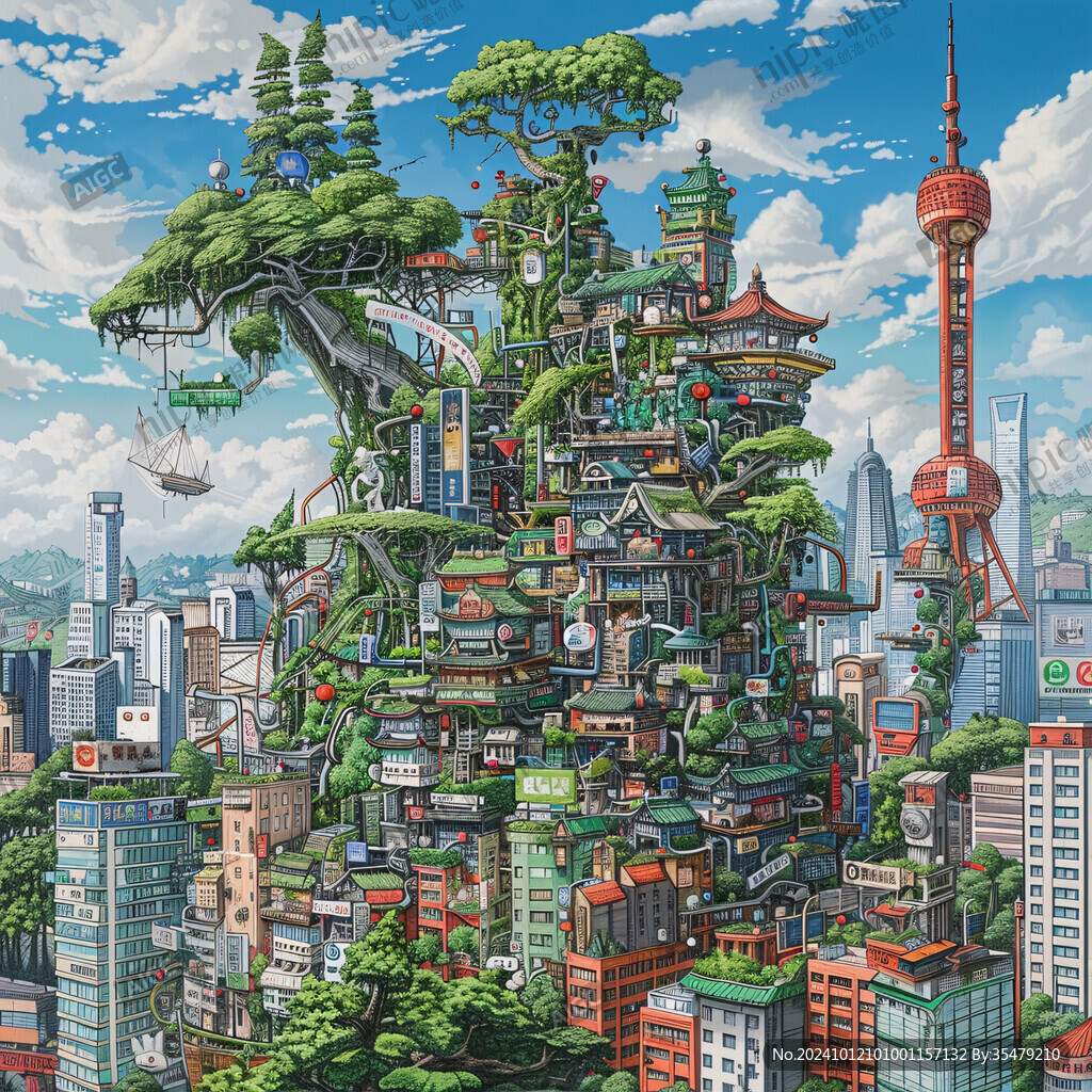 中国城市系列插画设计