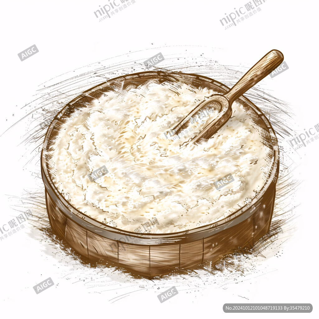 簸箕炊插画