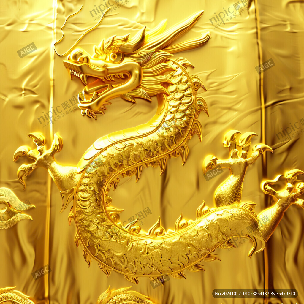 金色龙纹金龙苍龙青龙