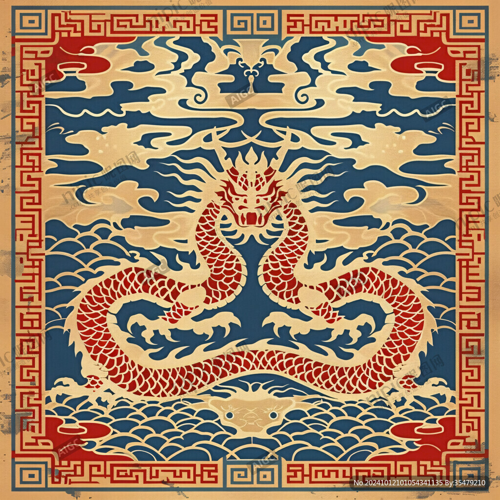 龙年地毯插画