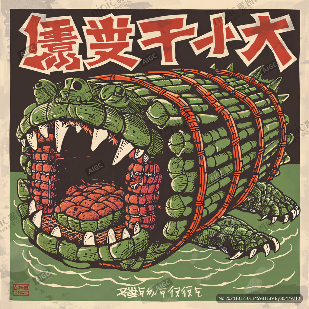 扬子鳄插画