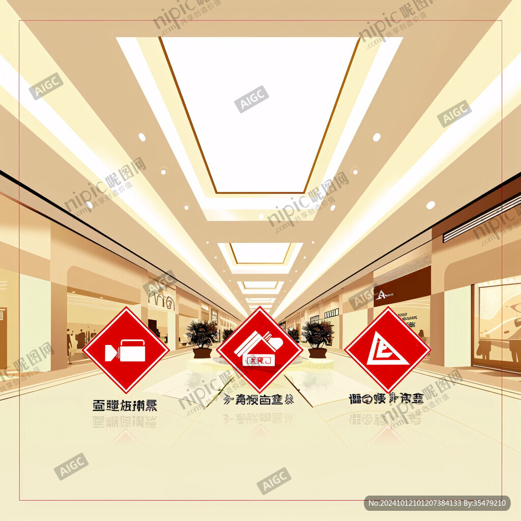 医院大厅地面标识引导