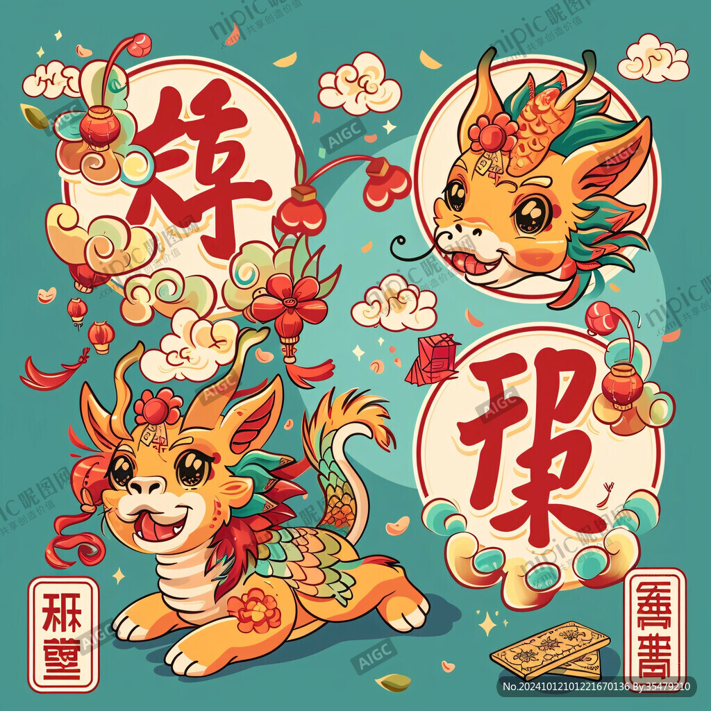 龙年国潮插画集合