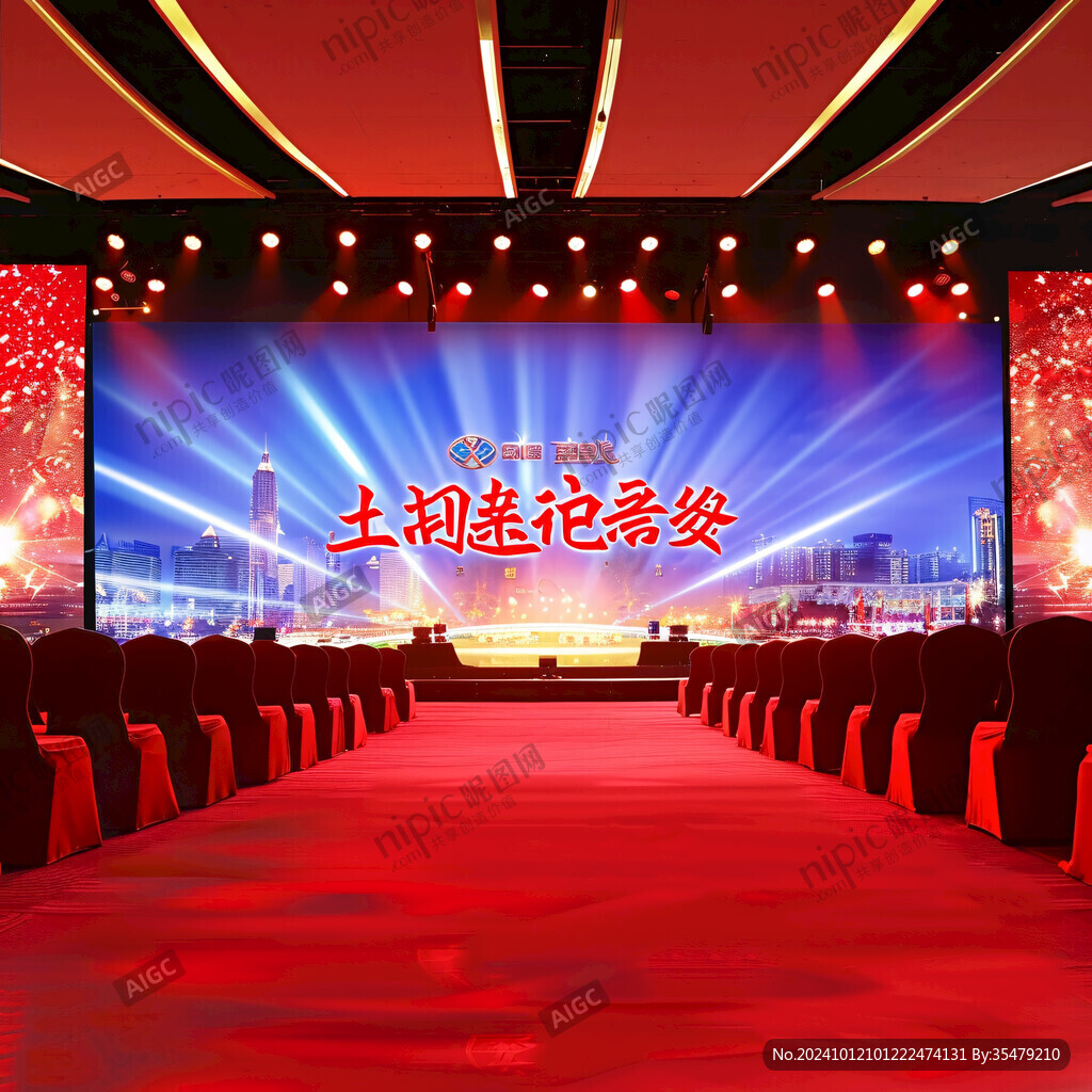 红色房地产发布会酒会