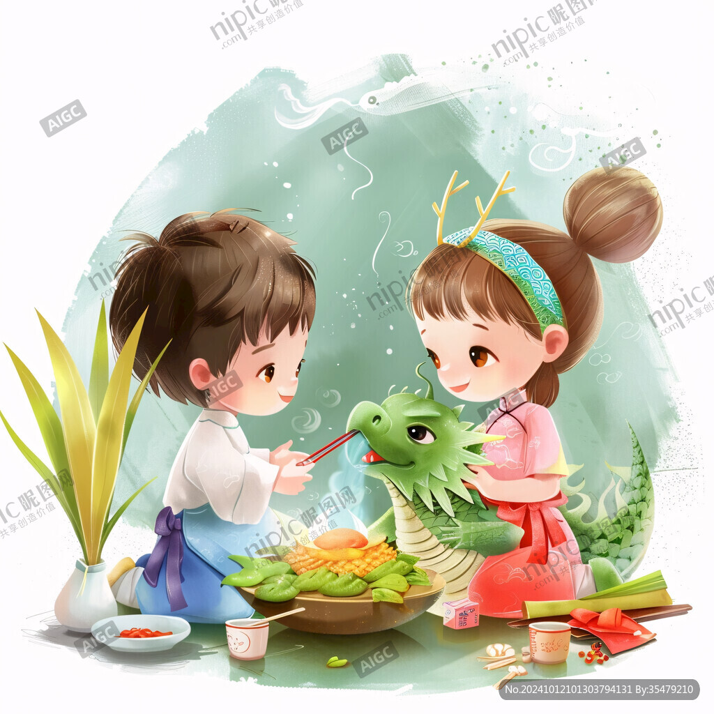 包粽子的人物
