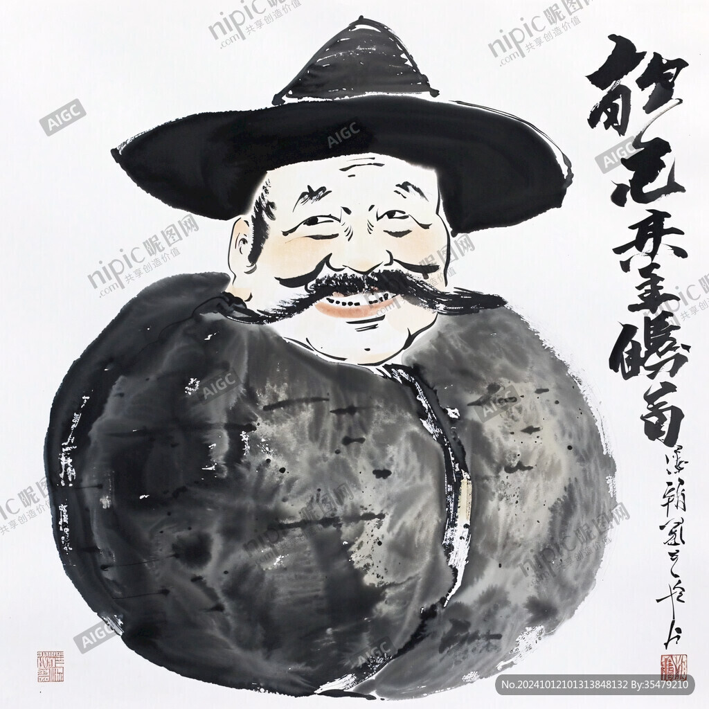 国画笑口常开