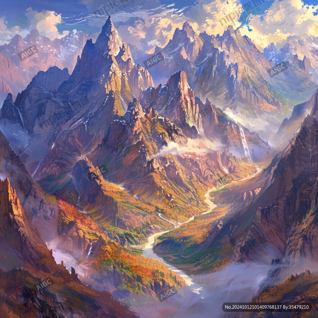 雪山原画