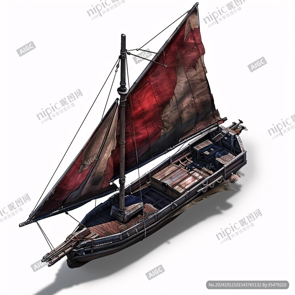 古代帆船木船模型