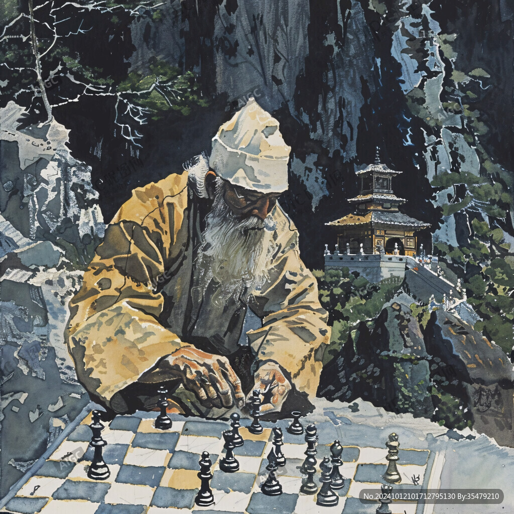 下棋雕刻