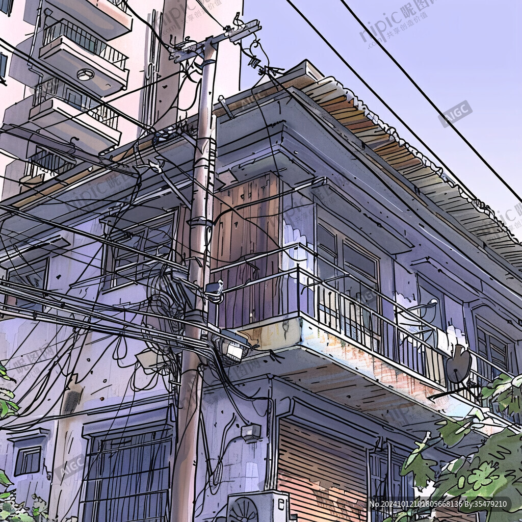 住宅民国小巷子电线
