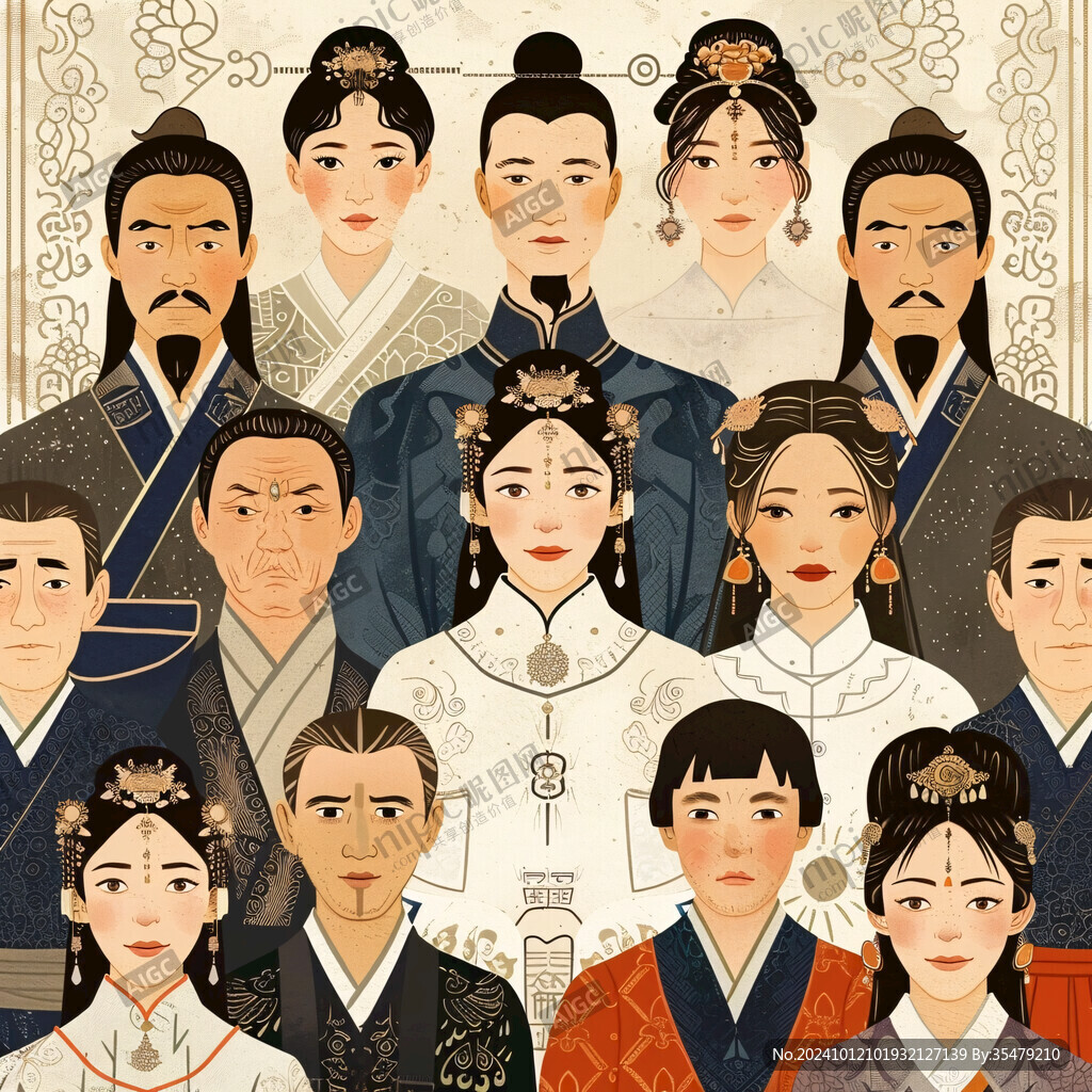 国民人物插画