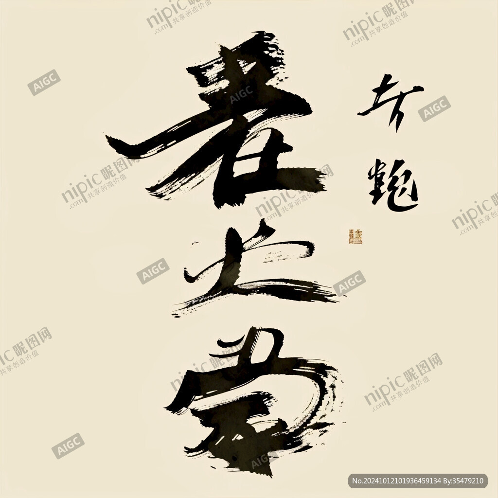 长粒香书法字