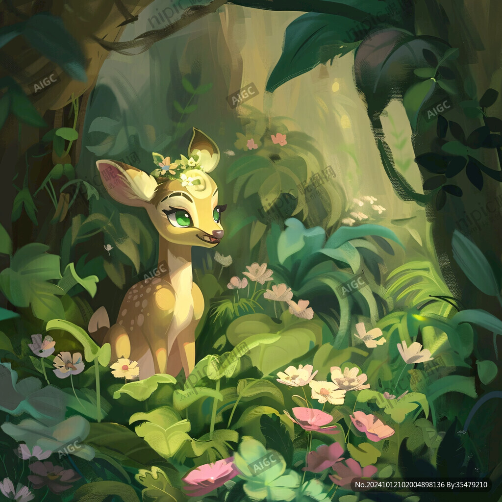 奇幻森林插画