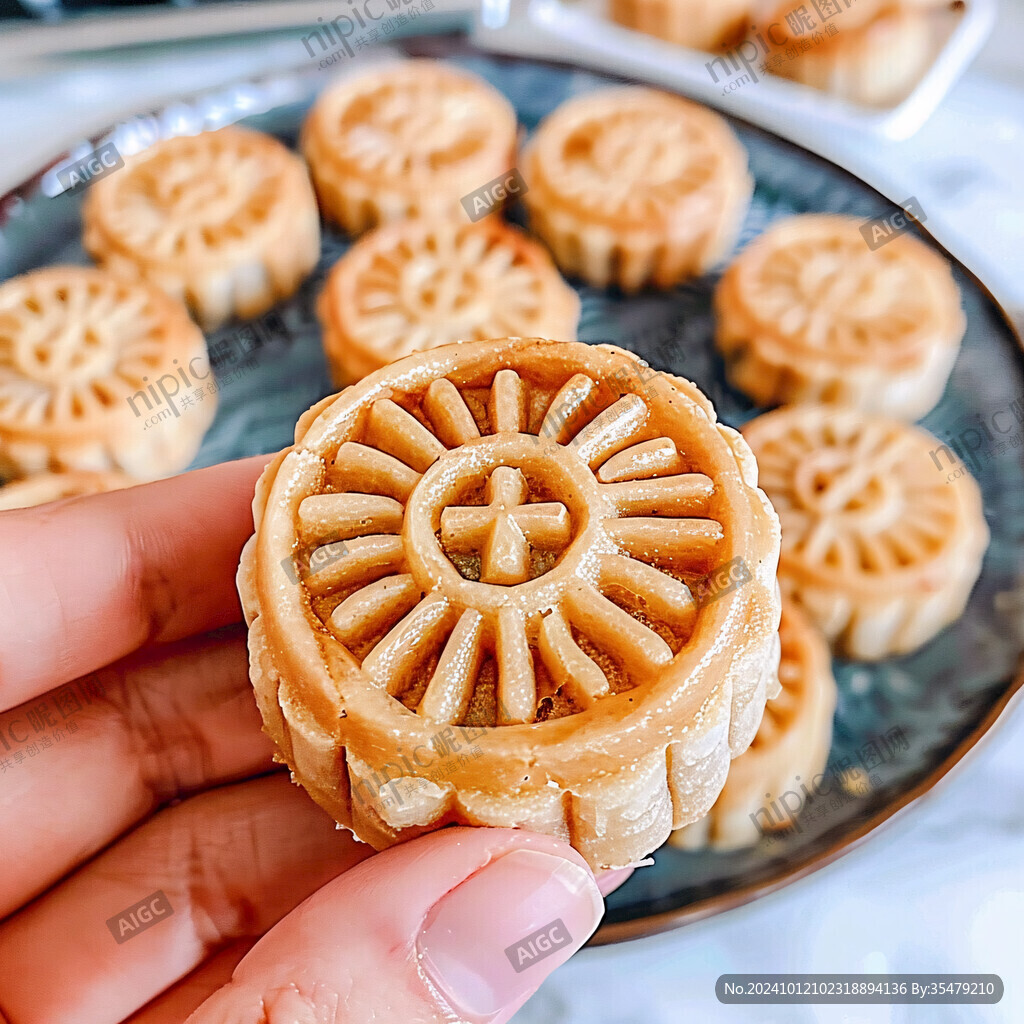 迷你陈皮粒粒红豆月饼