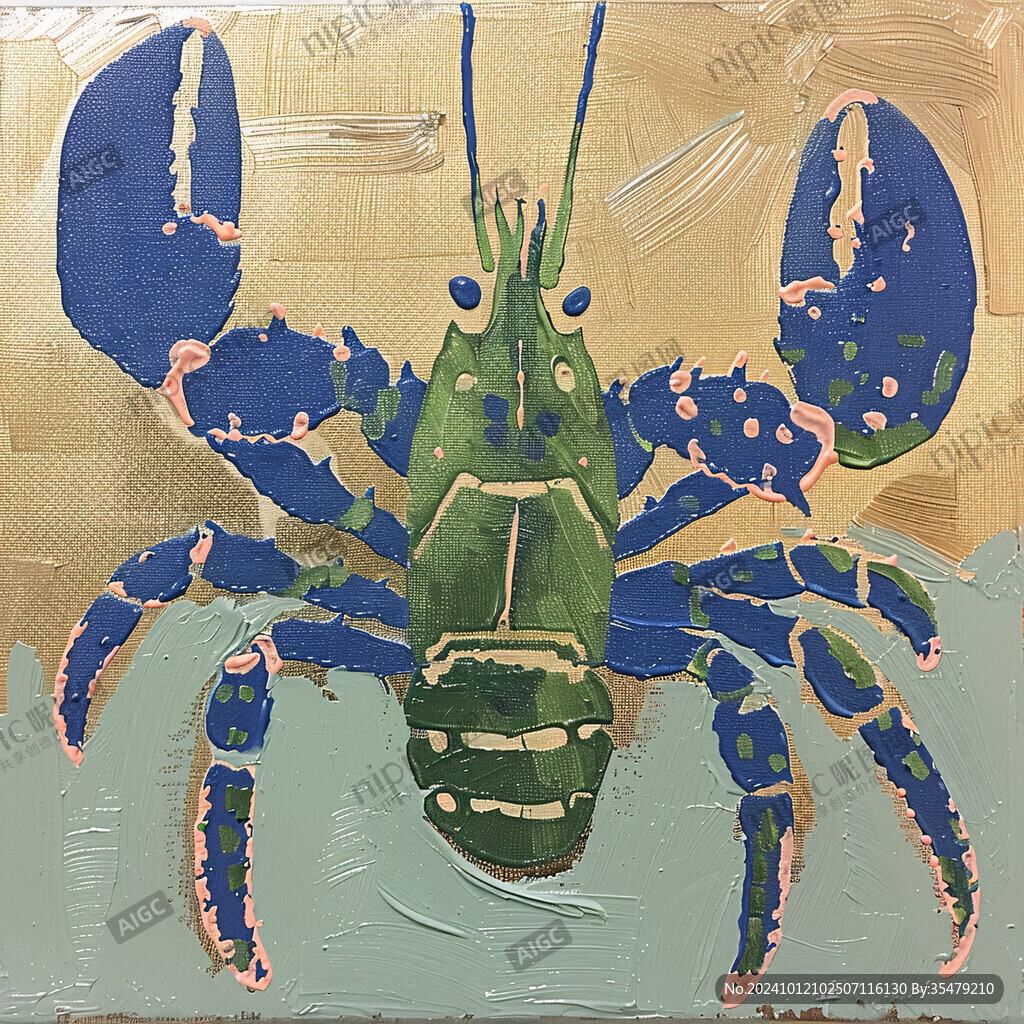龙虾立体画