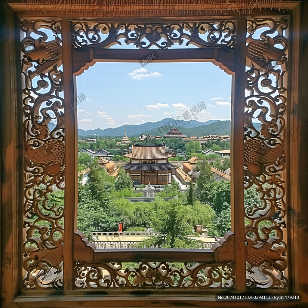 窗外古建筑