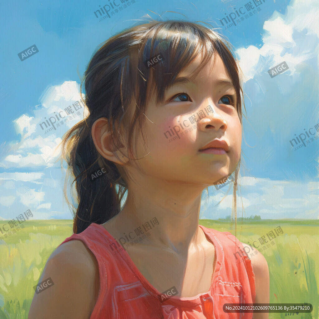 手绘小孩