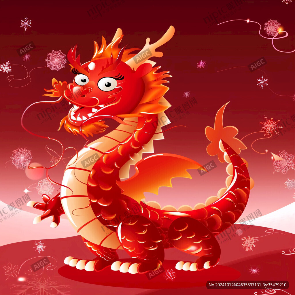 龙年春节卡通龙