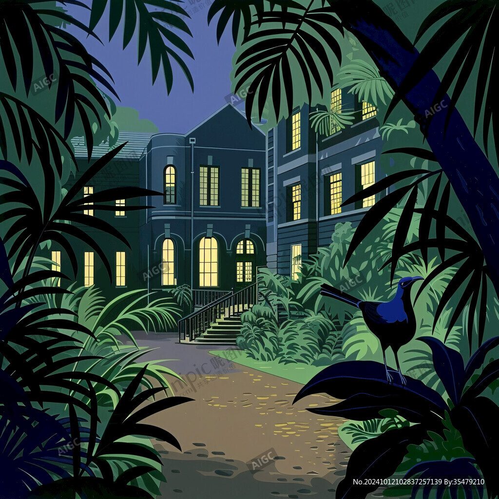 普林斯顿大学插画背景