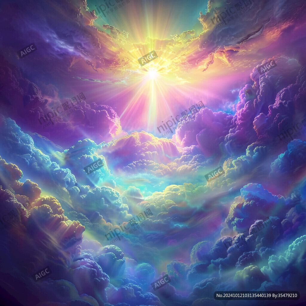 幻彩天空艺术油画