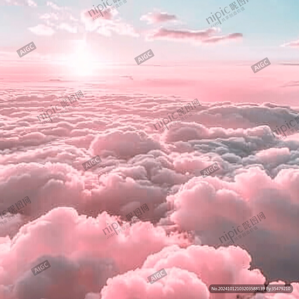 云雾般的粉色虚幻