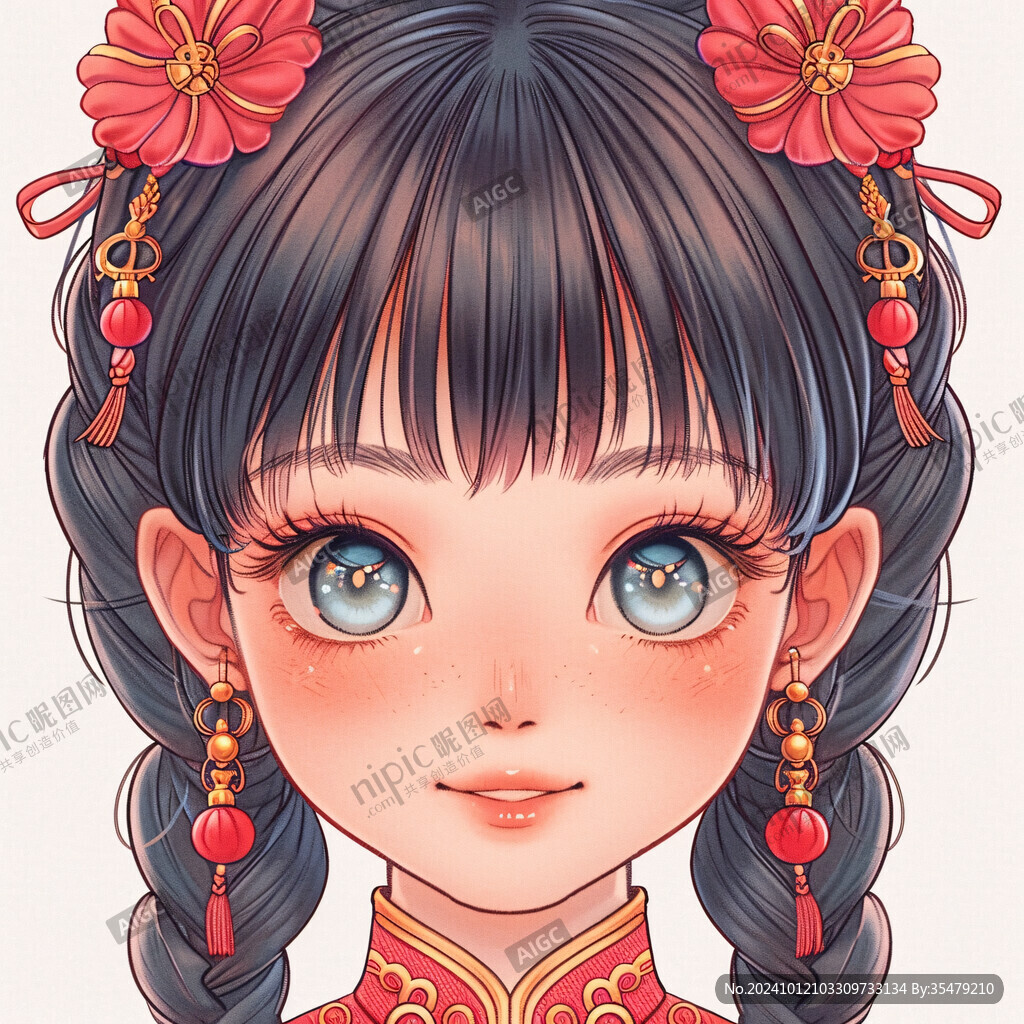 少数民族女孩插画