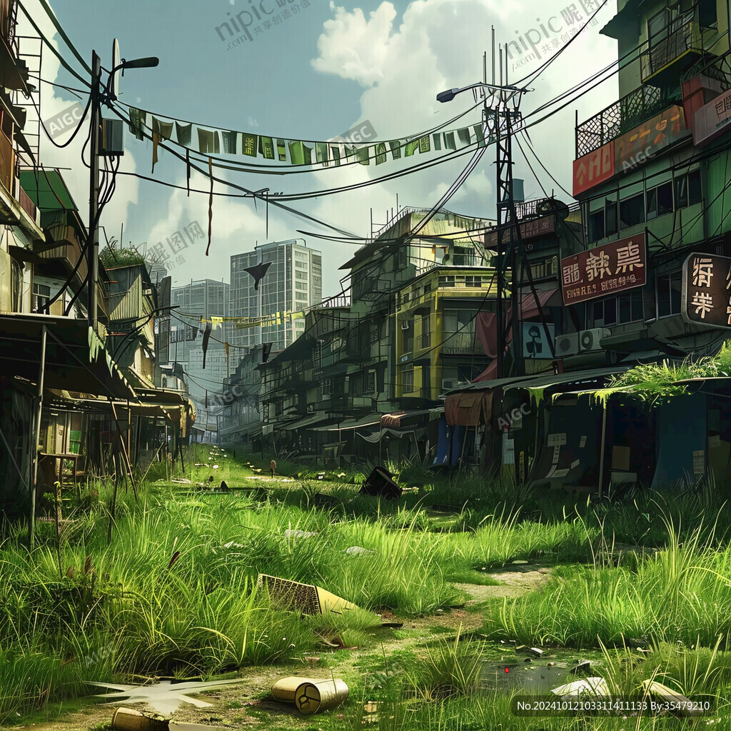 场景赛博插画