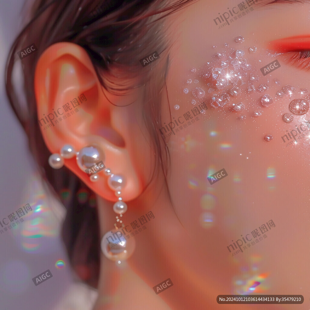 戴耳环少女
