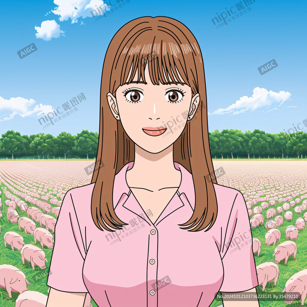 农家少女卡通形象