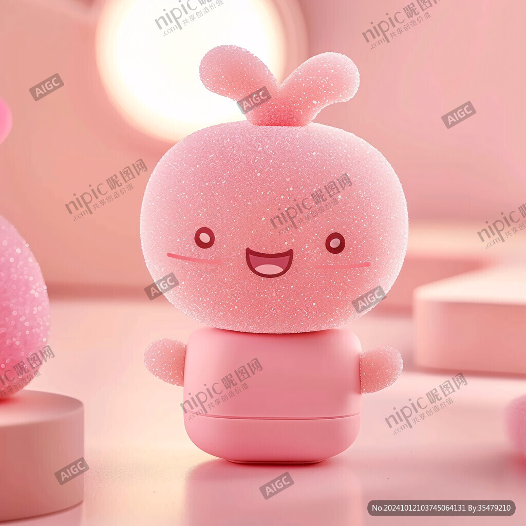 粉色卡通玩偶设计