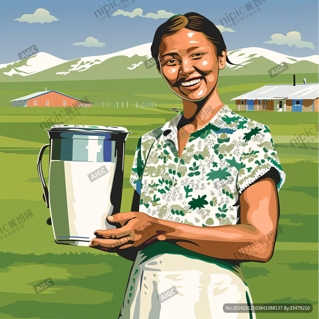 提奶桶的女人