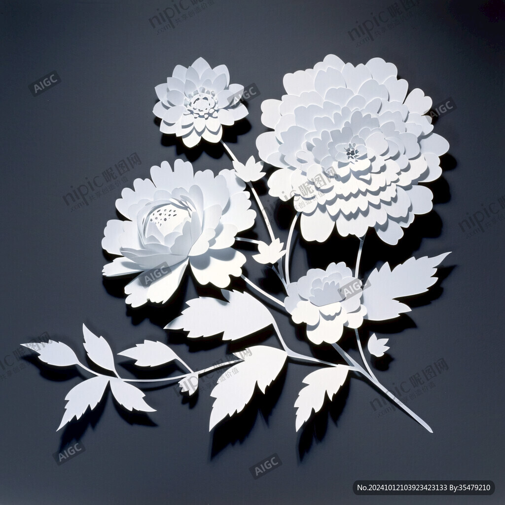 立体手绘金属花卉