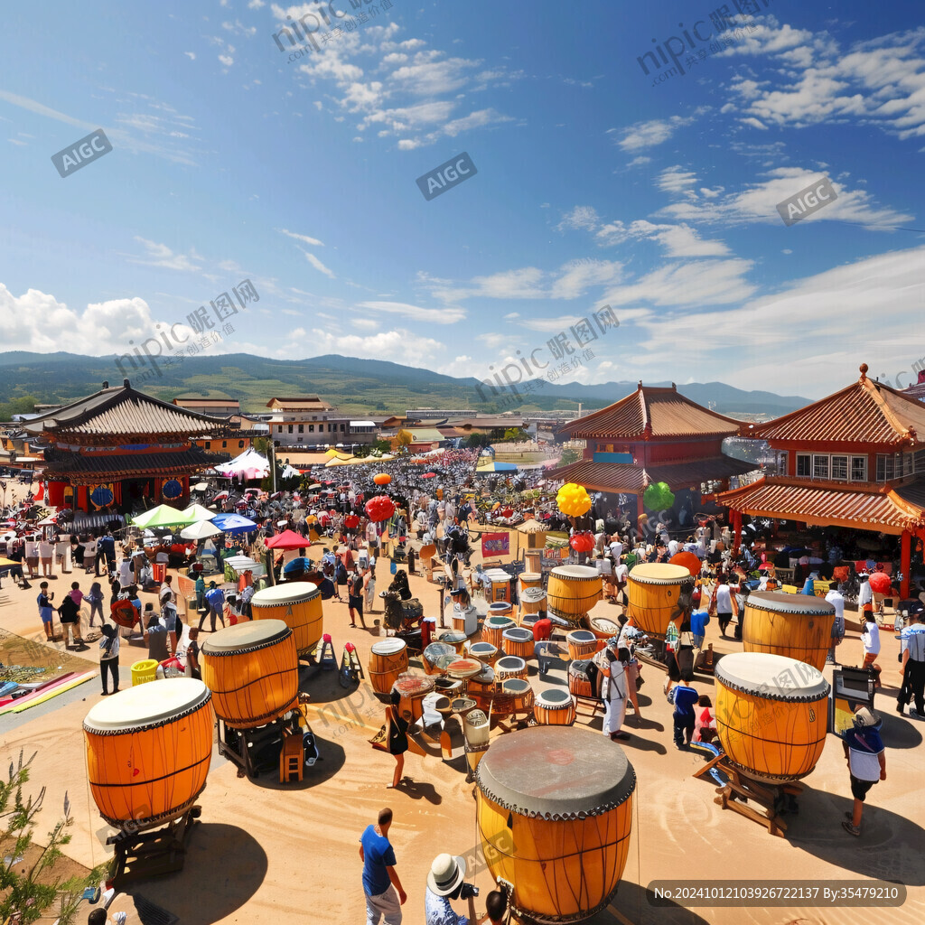 旅游区锣鼓